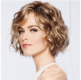 Stylish Vitality Lady Fluffy Short Curly Hair High Temperature Wig